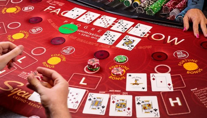 Video poker steps visual